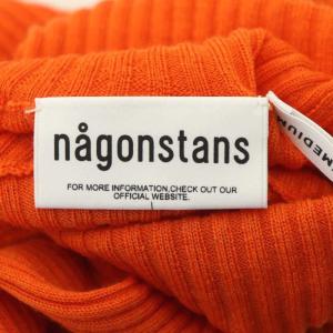 nagonstans 22AW タートルネックニット セーター 長袖 リブ M オレンジ