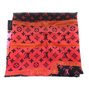 LOUIS VUITTON M76145 カレライジング コンフィデンシャル スカーフ レッド