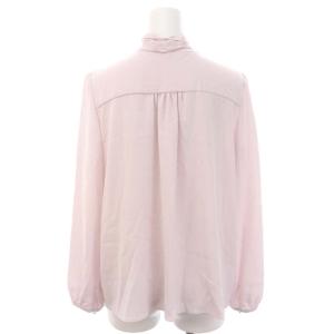 ANAYI アナイ◇ジョーゼット パールボウタイブラウス ピンクベージュ M
