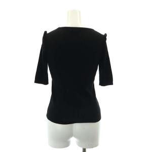 TOCCA LIBERAL 五分袖リブニット カットソー XS 黒 ブラック