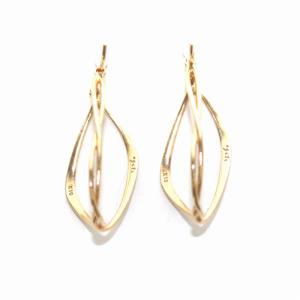 agete K10 リングピアス フープピアス イエローゴールド アクセサリー ジュエリー