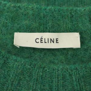 CELINE フィービー ウール クルーネックニットプルオーバー S グリーン