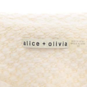 alice + olivia ロングチェスターコート アウター ウール混 S/P 白 ホワイト