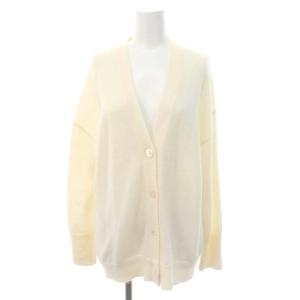 vingt-trois ファインモヘヤVネックカーディガン ウール混 長袖 38 アイボリー