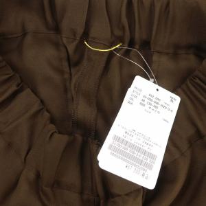 Deuxieme Classe 23AW Silk Looker パンツ ワイド シルク センタープレス 36 ダークブラウン