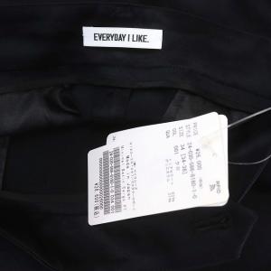 EVERYDAY I LIKE AP STUDIO 24SS ミニマルサテンカーゴパンツ ワイド タック 34 ブラック