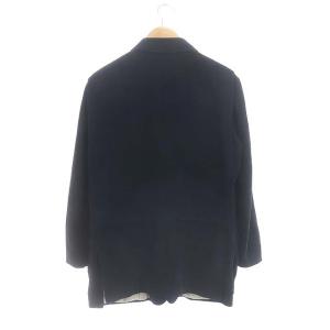 Loro Piana モールスキンコットンジップアップジャケット テーラード S 濃紺 ダークネイビー