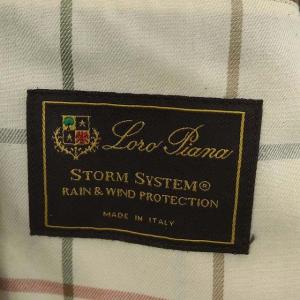 Loro Piana モールスキンコットンジップアップジャケット テーラード S 濃紺 ダークネイビー