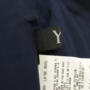 Y's ヨウジヤマモト ウール ストレートパンツ 2 黒 紺 ブラック ネイビー