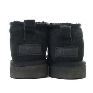 UGG australia Classic Ultra Mini ムートンブーツ ショート フラット スエード US6 23cm 黒 ブラック 1116109