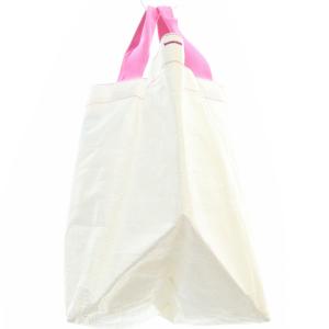 Hervé Chapelier マルシェバッグ舟型L トートバッグ ブラン カメリア 白 ホワイト ピンク 725PP