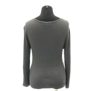 M'S GRACY リブニット リボン カットソー 長袖 40 グレー