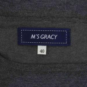 M'S GRACY ニット ベルベットリボン セーター 長袖 40 グレー