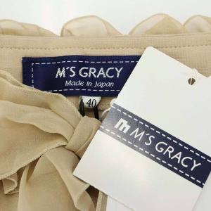 M'S GRACY 半袖カットソー フリル リボン 40 ベージュ