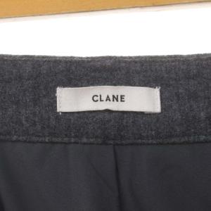 CLANE 22AW WOOL LINE TUCK PANTS タックパンツ ウール 1 グレー