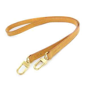 LOUIS VUITTON ショルダーストラップ レザー ロゴ 茶色 ブラウン
