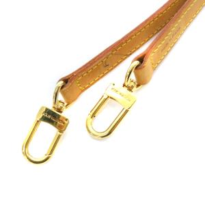 LOUIS VUITTON ショルダーストラップ レザー ロゴ 茶色 ブラウン