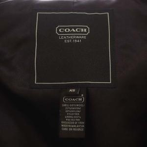 COACH ツイード コート ステンカラーコート アウター ウール ロング XS 茶色 ブラウン