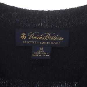 Brooks Brothers ウールVネックニット セーター 長袖 M 紺 緑 紫