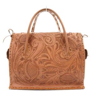 CARVING TRIBES マエストラ Maestra M ハンドバッグ レザー 茶色 ブラウン