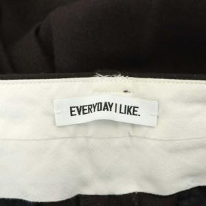 EVERYDAY I LIKE スリムフレアパンツ ウール 38 M 茶 ブラウン