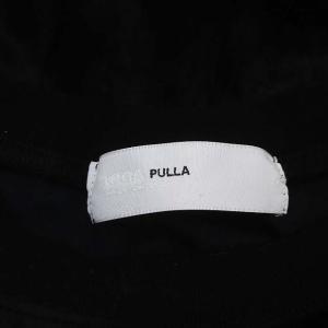 TOGA PULLA 22AW ベロアジャージトップス カットソー ベロア 異素材切替 長袖 38 黒 ブラック
