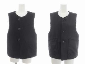 ボアベスト ジャケット リバーシブル 黒 ブラック