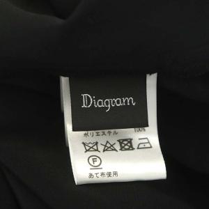 Diagram GRACE CONTINENTAL 23SS レースフロッキープリントトップ ブラウス プルオーバー 長袖 38 黒 ブラック