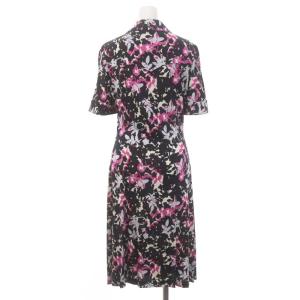 DIANE von FURSTENBERG シルク 半袖 花柄 ワンピース ロング ミモレ丈 8 マルチカラー