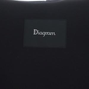 Diagram GRACE CONTINENTAL バックフリルパーカー フードコート アウター ロング ジップアップ フェイクファー 36 ブラック