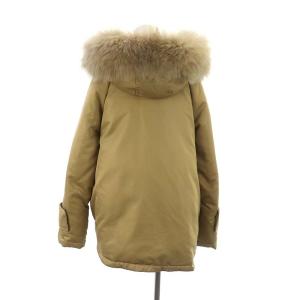 GRACE CONTINENTAL ショートモッズダウンジャケット ジップアップ チャイニーズラクーンファー 36 ベージュ