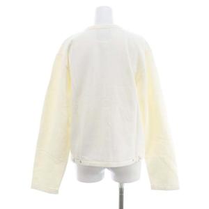 agnes b. カーディガンプレッションCARDIGAN 長袖 フロントボタン 裏起毛 コットン 3  L 白 ホワイト