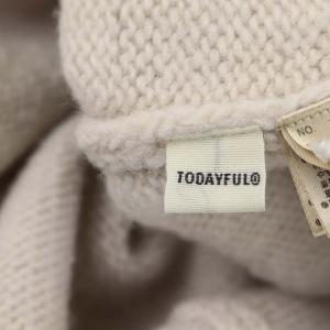 TODAYFUL ローゲージニットカーディガン オーバーサイズ ウール 長袖 38 ピンクベージュ