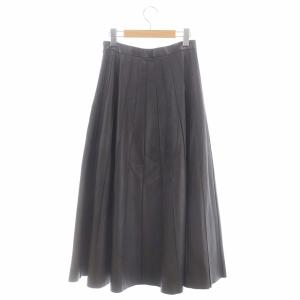 ebure ×Ron Herman レザー ロングスカート 36 ダークブラウン
