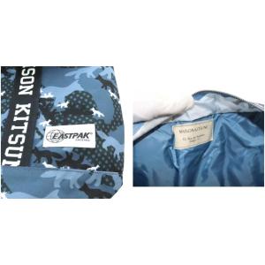 Maison Kitsuné イーストパック トートバッグ ショルダーバッグ ナイロン ブルーカモフラ