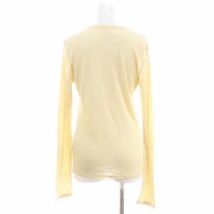 EVERYDAY I LIKE 23AW テレコ ロングスリーブ プルオーバー カットソー カシミヤ混 長袖 クリームイエロー