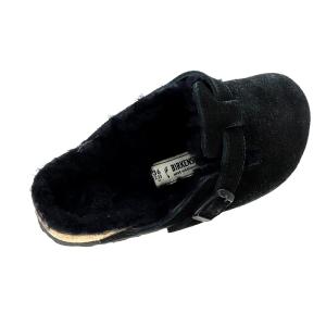 BIRKENSTOCK Boston Fell サンダル サボ スエード 23cm 黒 ブラック