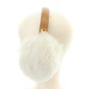 COACH シアリング イヤーマフ 耳あて 茶色 ブラウン 白 ホワイト