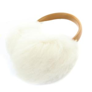 COACH シアリング イヤーマフ 耳あて 茶色 ブラウン 白 ホワイト