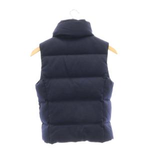 RUGBY RALPH LAUREN ワッペン装飾ダウンベスト ジャケット アウター 金ボタン 総裏地 ウール カシミヤ混 XXS 紺 ネイビー