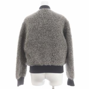 Acne Studios モヘアアルパカ混ボアブルゾン ジャケット ジップアップ 総裏地 ウール混 32 グレー 黒 ブラック