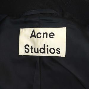 Acne Studios モヘアアルパカ混ボアブルゾン ジャケット ジップアップ 総裏地 ウール混 32 グレー 黒 ブラック