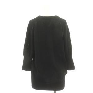 JUN MIKAMI クルーネックニット セーター 七分袖 黒 ブラック 23SS-5-N