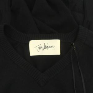 JUN MIKAMI クルーネックニット セーター 七分袖 黒 ブラック 23SS-5-N