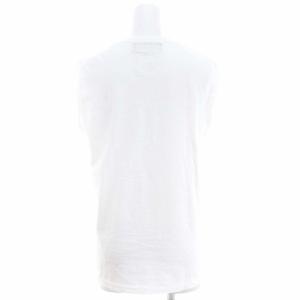 MADISONBLUE HELLO NOSLEEVE TEE Tシャツ カットソー ノースリーブ プリント XS 白 ホワイト チャコールグレー