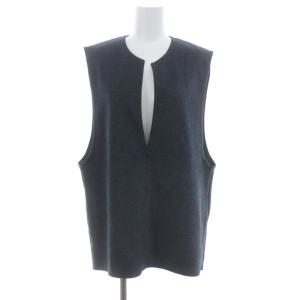 23AW ダブルフェイス ビーバーライク ベスト プルオーバー ダークグレー