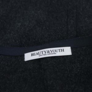 BEAUTY&YOUTH UNITED ARROWS 23AW ダブルフェイス ビーバーライク ベスト プルオーバー ダークグレー