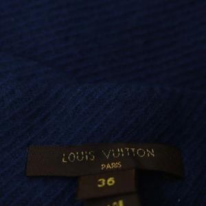 LOUIS VUITTON フレアスカート ひざ丈 36 青 ブルー