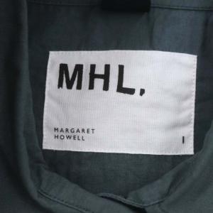 MHL. 23SS WASHED COTTON POPLIN シャツ ブラウス 長袖 コットン ?T S カーキグレー