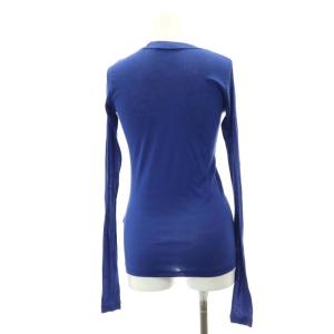 AURALEE GIZA SUPER HIGH GAUGE L/S TEE ロングスリーブTシャツ プルオーバー クルーネック 1 M 青